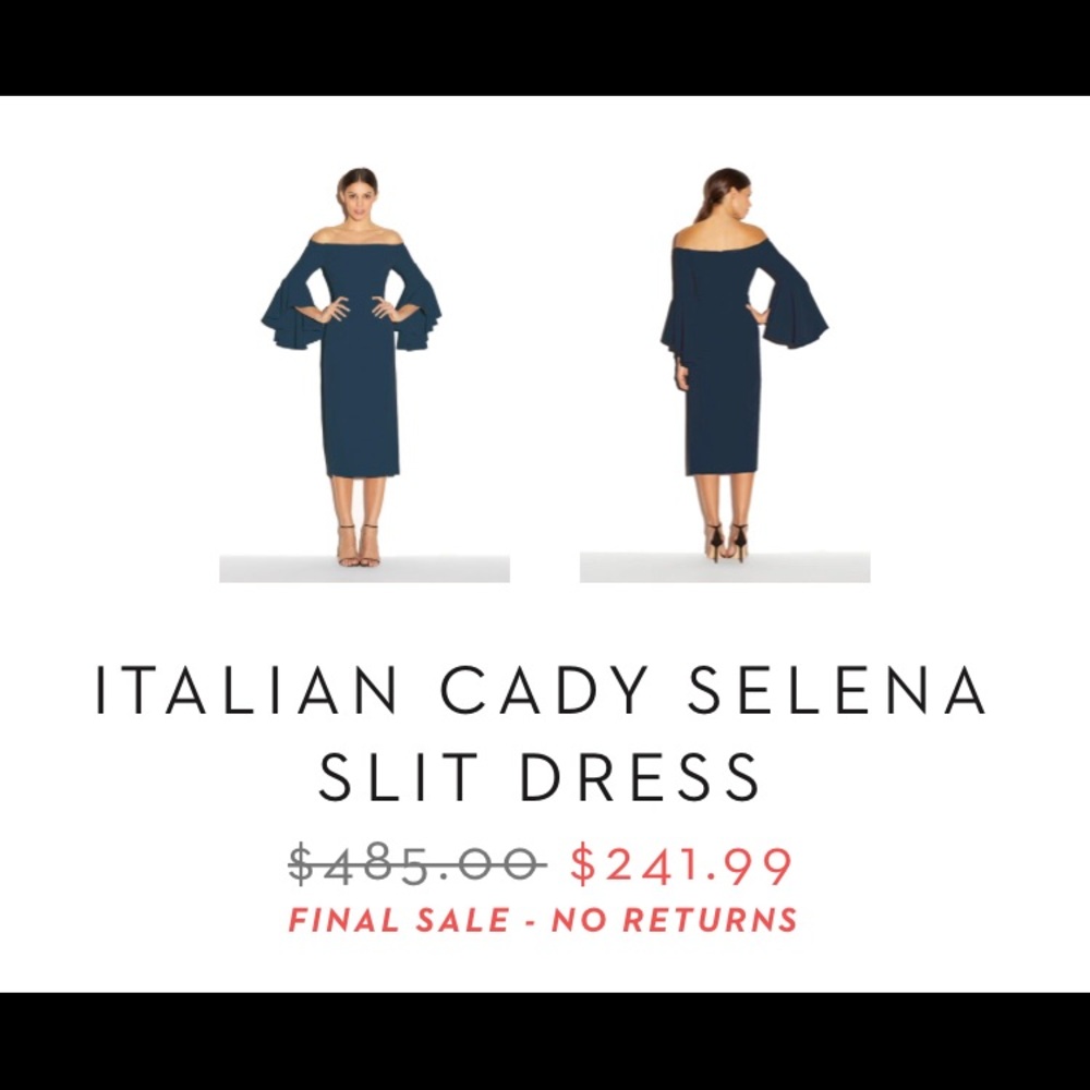 Black off the shoulder, peplum sleeve Milly Dress